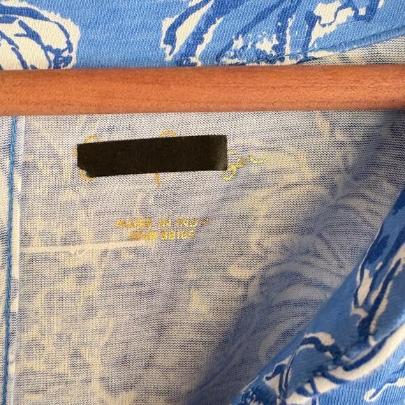 Lilly Pulitzer Cath Dress M NWOT Boca Blue Croc And Lock It Coastal Floral Prep - Picture 5 of 7